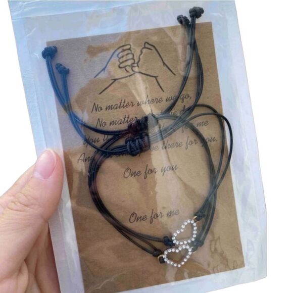 Rhinestone Heart 🤍 Bracelets - Picture 4 of 4